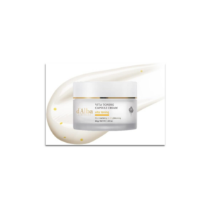 Vita Toning Capsule Cream bottle front view Vegan ceramide & vitamin C cream for radiant skin Lightweight hydrating moisturizer for face and neck Niacinamide enriched glow capsule cream