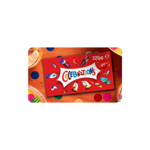 Mars Celebrations 320g assorted chocolate gift box with individually wrapped mini chocolates.