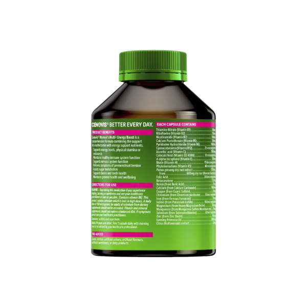 2 Cenovis Once Daily Women's Multi + Energy Boost Capsules 100 pack