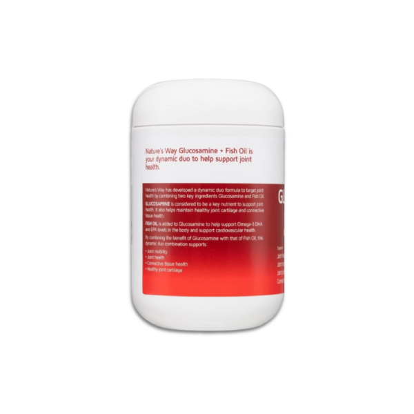 Nature’s Way Glucosamine and Fish Oil soft capsules for joint mobility, flexibility, and overall joint health