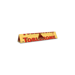 Toblerone premium Swiss milk chocolate triangle bar with honey and almond nougat filling.