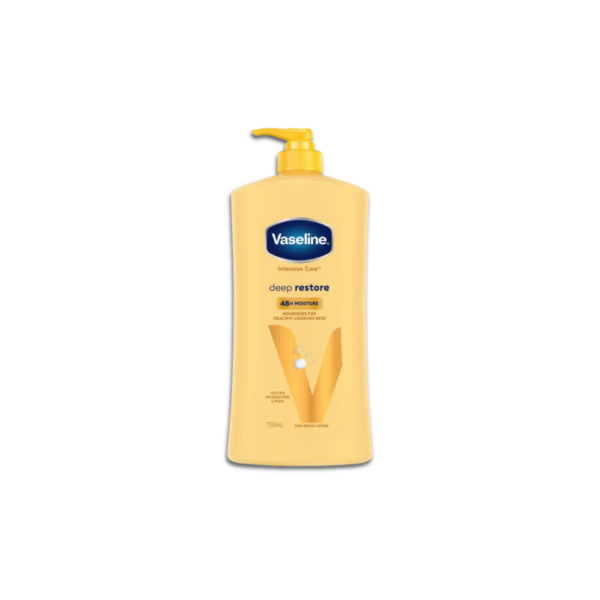 Vaseline Intensive Care Cocoa Glow body lotion bottle with cocoa butter moisturizing formula.