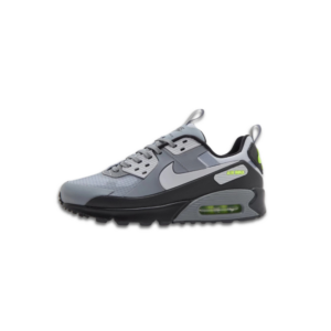 Nike Air Max 90 Drift grey sneakers with visible Air unit, leather upper, and rubber outsole.
