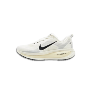 Nike Vomero running shoes in white with ZoomX and ReactX cushioning for smooth and comfortable runs.