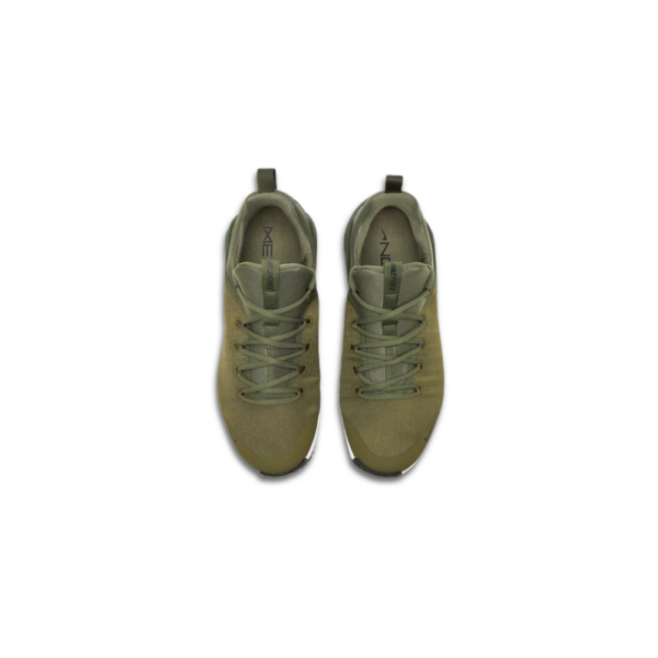 Nike Free Metcon 6 olive green training shoes with breathable upper and flexible Nike Free sole.