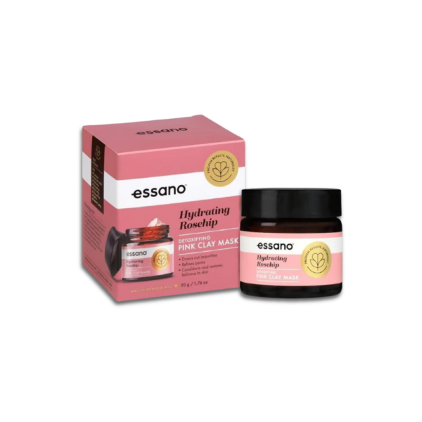Essano Hydrating Rosehip Detoxifying Pink Clay Mask 50g