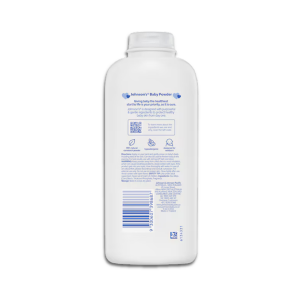 Johnson’s baby cornstarch powder for soft, smooth and dry skin, suitable for babies and adults.