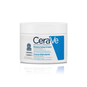 CeraVe Moisturising Cream for dry and sensitive skin, rich hydrating formula with ceramides and hyaluronic acid.