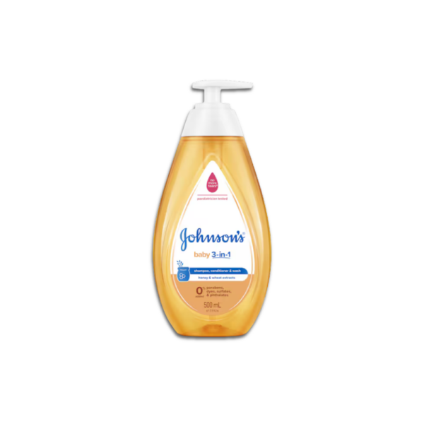 Johnson's Gentle Tear-Free Conditioning Baby Shampoo & Cleansing Wash 500mL
