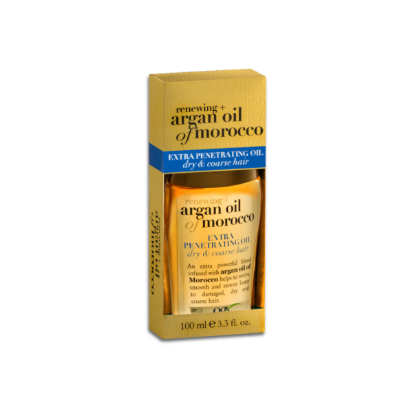 OGX Argan Oil of Morocco Extra Penetrating Oil for dry, damaged, and coarse hair repair and shine.