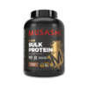 Musashi Bulk Protein mass gainer powder with high-calorie protein blend for muscle growth and recovery.